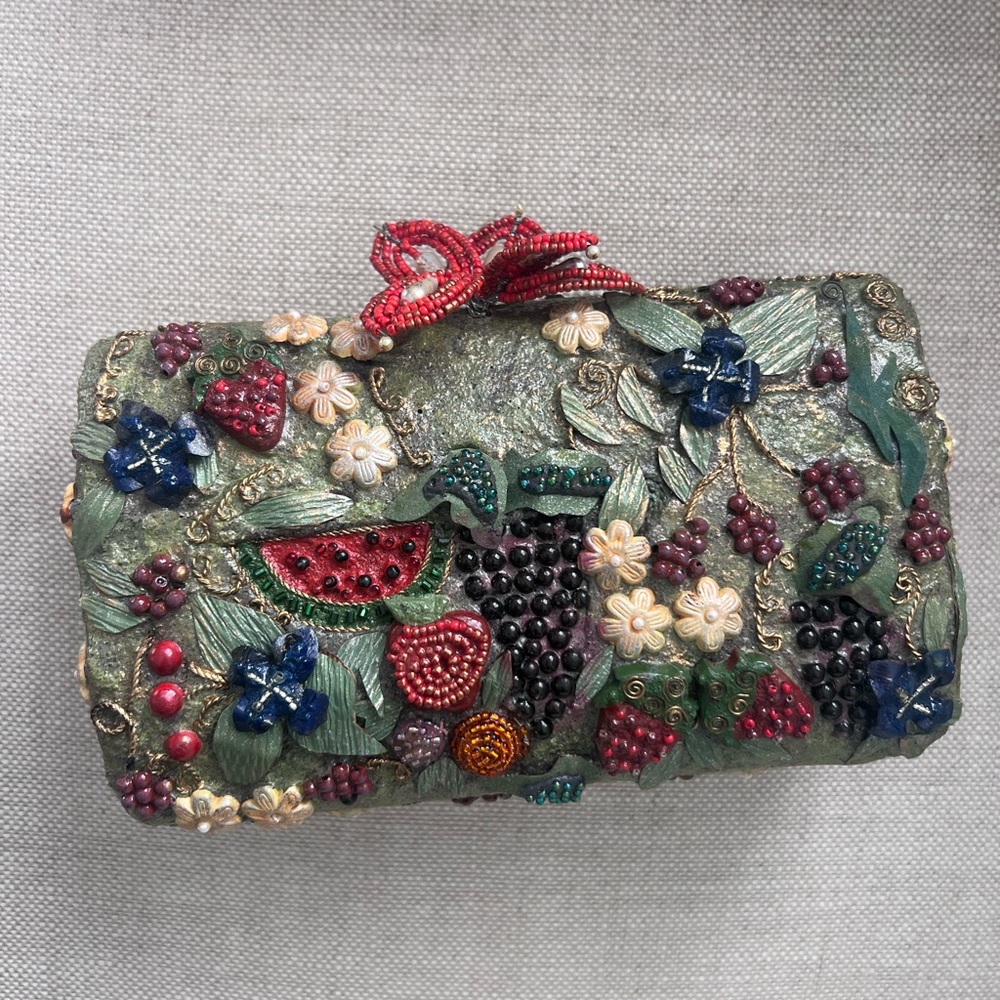 Motif by Mary Frances Vintage Fruit clutch